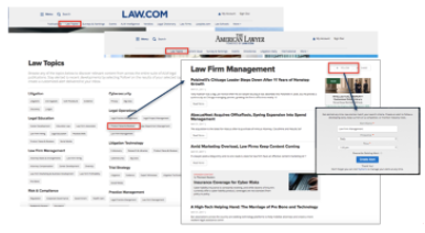 Editorial team at Law.com share each practice which area offers a rich selection of articles, curated by ALM’s expert editorial team